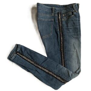 Gap denim low rise stretch beaded leggings 4/27